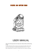 Preview for 1 page of Robe POINTE 280 User Manual