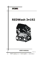 Preview for 1 page of Robe redwash 3-192 User Manual