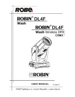 Robe Robin DL4F Wash User Manual предпросмотр