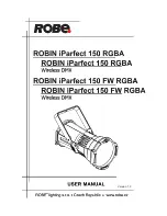 Robe ROBIN iParfect 150 FW RGBA User Manual preview