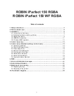 Preview for 2 page of Robe ROBIN iParfect 150 FW RGBA User Manual