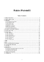 Preview for 2 page of Robe ROBIN iPointe65 User Manual