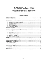 Preview for 2 page of Robe ROBIN ParFect 150 FW User Manual