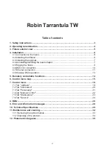 Preview for 2 page of Robe Robin Tarrantula TW User Manual