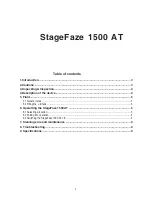 Предварительный просмотр 2 страницы Robe Stage Faze 1500AT User Manual