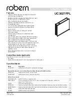 Preview for 1 page of Robern UPLIFT CABINET UC3027FPL Installation Notes