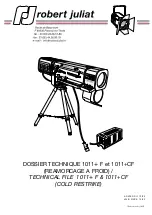 Предварительный просмотр 1 страницы Robert Juliat 1011+ F Technical File