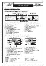 Предварительный просмотр 8 страницы Robert Juliat D'ARTAGNAN 933 SNX Technical File