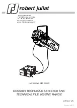 Preview for 1 page of Robert Juliat SNX 900 Series Technical File