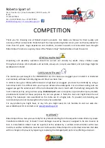 Предварительный просмотр 1 страницы Roberto Sport COMPETITION Instructions