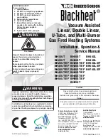 Roberts Gorden Blackheat BH15ST Installation, Operation & Service Manual preview