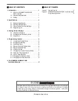 Preview for 3 page of Roberts Gorden BZC 100 Operation Manual