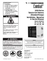 Preview for 1 page of Roberts Gorden Combat UHA-150 Installation, Operation & Service Manual