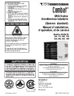 Preview for 3 page of Roberts Gorden Combat UHA-150 Installation, Operation & Service Manual