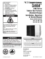 Roberts Gorden Combat UHD-Series Installation, Operation & Service Manual preview