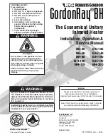 Roberts Gorden GordonRay BH-100 Installation, Operation & Service Manual предпросмотр