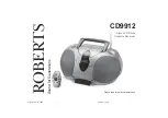 Preview for 1 page of Roberts CD9912 Manual