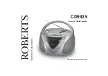 Preview for 1 page of Roberts CD9925 Manual