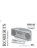 Preview for 1 page of Roberts CRD-39 User Manual