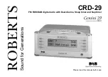 Roberts Digital Radio with Dual Alarms CRD-29 User Manual preview