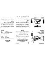 Roberts R986 Operating Instructions preview