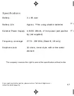 Preview for 47 page of Roberts RD4 Operating Instructions Manual