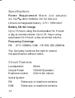 Preview for 62 page of Roberts Sports DAB 3 User Manual