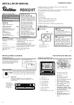 Robertshaw RS9320T Installation Manual preview