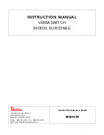 Предварительный просмотр 1 страницы Robertshaw VIBRASWITCH EURO366G Instruction Manual