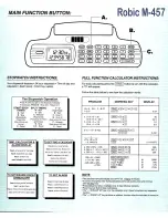 Предварительный просмотр 1 страницы Robic M-457 User Manual