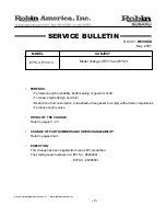 Robin America EY15-3 Service Bulletin preview