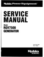 Robin America RGV7500 Service Manual preview