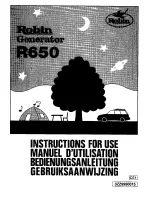 Robin R650 Instructions For Use Manual preview