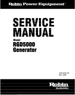 Robin RGD500 Service Manual preview