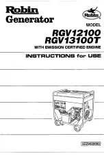 Robin RGV12100 Instructions For Use Manual preview