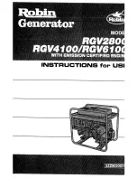 Robin RGV6100 Instructions For Use Manual предпросмотр