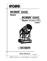 Preview for 1 page of Robin Robin 600E Beam User Manual