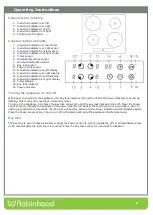 Preview for 10 page of ROBINHOOD HIB604TFG Installation And Operating Instructions Manual