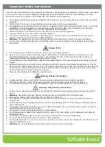 Preview for 3 page of ROBINHOOD OBD605K70W Installation And Operating Instructions Manual