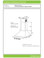 Preview for 1 page of ROBINHOOD RCT600SS Installation And Operating Instructions Manual