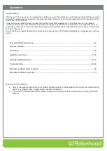 Preview for 2 page of ROBINHOOD RHFL6W Installation And Operating Instructions Manual