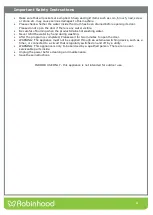 Preview for 4 page of ROBINHOOD RHFL6W Installation And Operating Instructions Manual