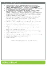 Preview for 4 page of ROBINHOOD RHSD7W Installation And Operating Instructions Manual