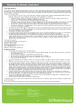 Preview for 15 page of ROBINHOOD RHSD7W Installation And Operating Instructions Manual