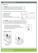 Preview for 6 page of ROBINHOOD RHTL55W Installation And Operating Instructions Manual