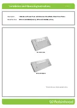 ROBINHOOD RPC3CL52SS/MB Installation And Operating Instructions Manual preview