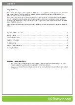 Preview for 2 page of ROBINHOOD RPC3CL52SS/MB Installation And Operating Instructions Manual