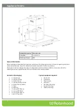 Preview for 4 page of ROBINHOOD RWE3CL6MBDC Installation And Operating Instructions Manual