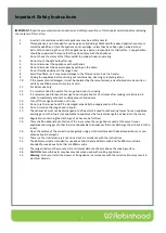 Preview for 3 page of ROBINHOOD RWE3CL6SS Installation And Operating Instructions Manual