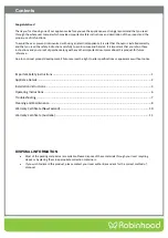 Preview for 2 page of ROBINHOOD RWK3CL6G Installation And Operating Instructions Manual